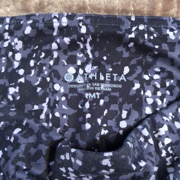 Athleta leggings size Medium Tall in black,gray and taupe print - Picture 2 of 3